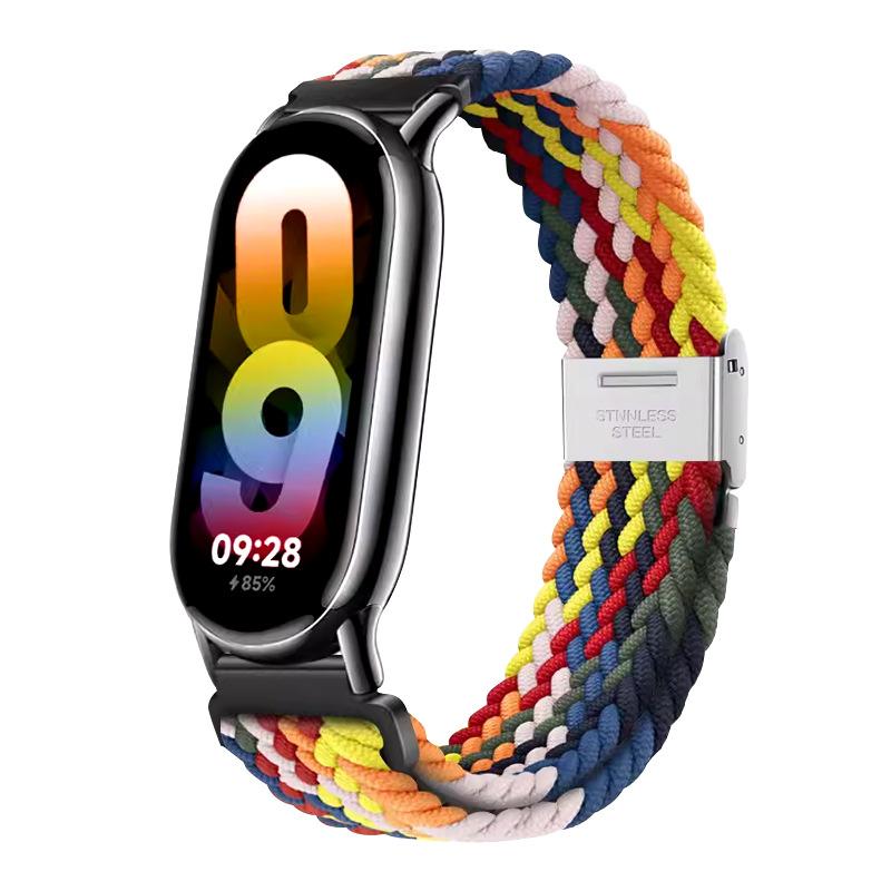 Solo Loop Strap For Xiaomi Mi Band 8 9 Elastic Braided Nylon Adjustable Watchband Correa Bracelet For Miband 10 Miband9 8 Accessories
