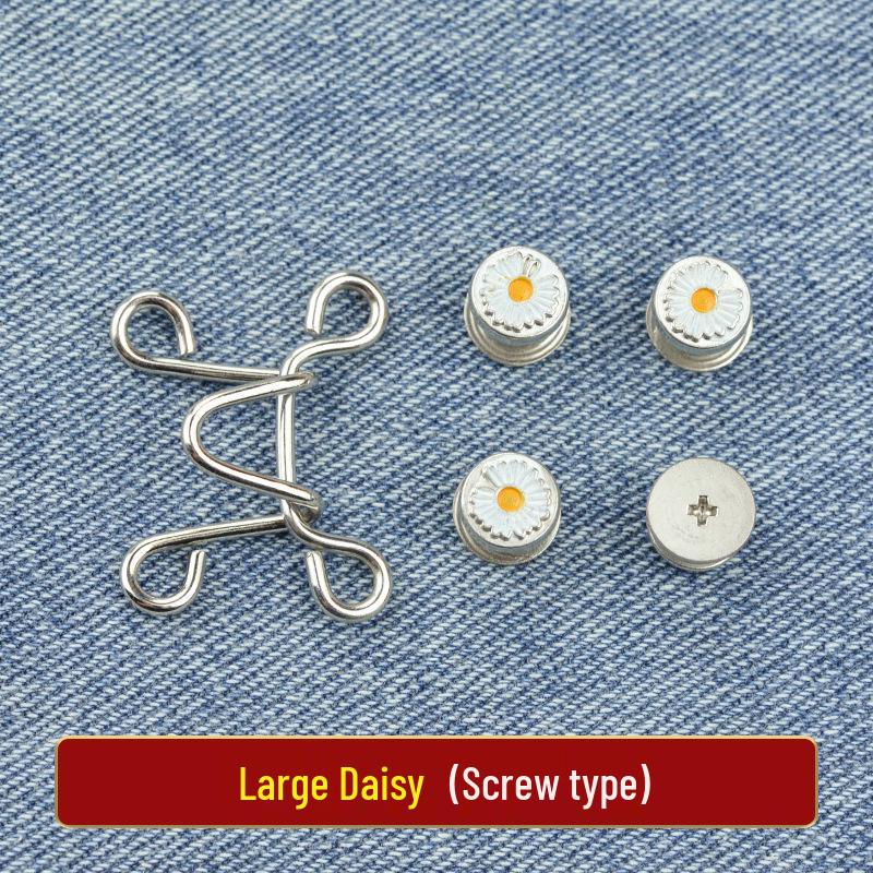 Adjustable Waist-Cinching Stretch Buttons for Jeans