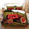 Tractor Duvet Cover Set Single Twin Full Queen King Size Sports Theme Bedding for Adult Bedroom 2 Piece Bedsheet