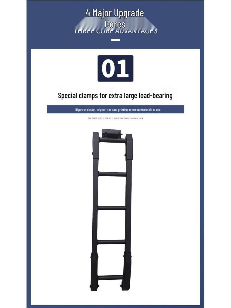 Lightweight Aluminum Alloy Ladder for 2019-2024 Suzuki Jimny Exterior Modification