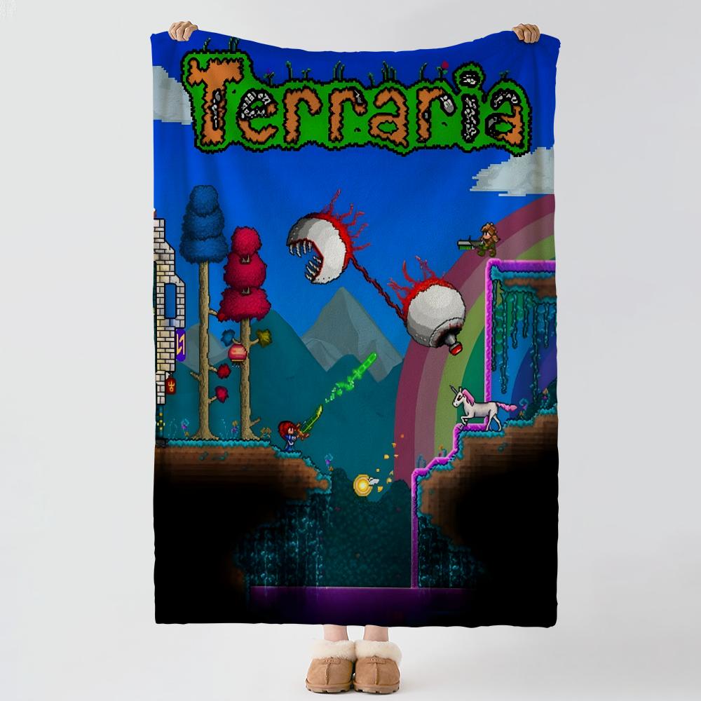 Game T-Terraria-a Throw Thick Comfort Flannel Quilt, Multi-scene Use Indoor Outdoor Daily Nap