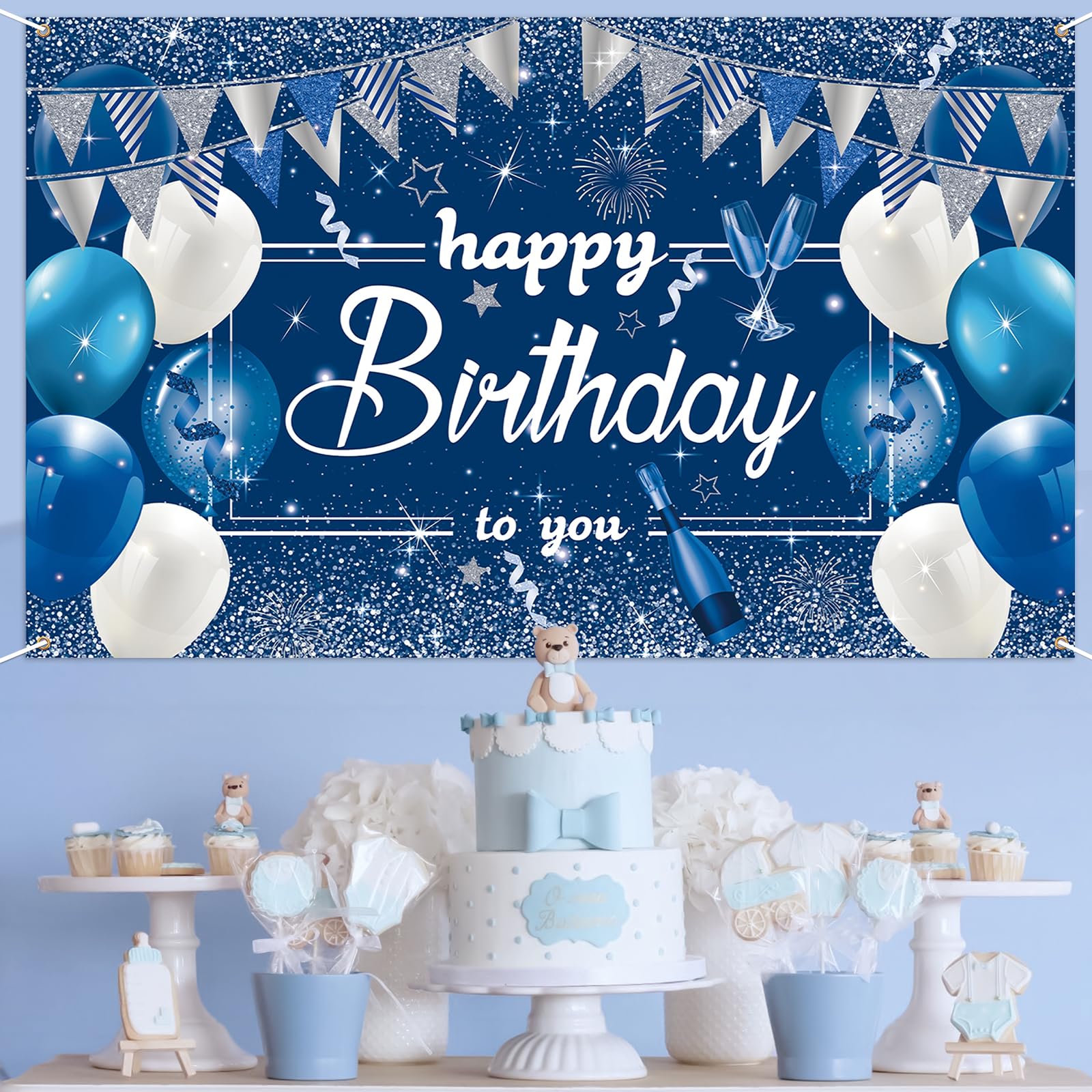 

Paready День народження День народження Стіна Велика Фото Фотостіна З Днем народження Вечірка Дім Синій Гобелен, Декорація, Підвісний, Постер, Фон, Декорація,