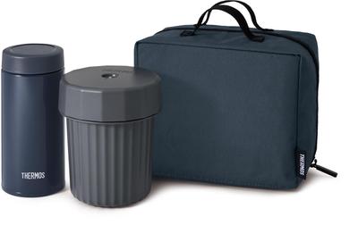 Thermos Bento Box Noodle Container Navy NVY For Both Warm and Cold Insulation JEC-1000