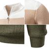 Quarter Zip Sweater for Men Fall Winter Slim Fit Knit Mock Neck Half Zip Long Sleeve Ribbed Sweaters Men's Business Casual Warm Golf Pullover Tops