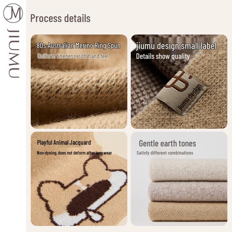 JIUMU Women's Thick Warm Knitted Wool Scarf