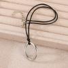 Vintage Runder Hohlanhänger Minimalistische Halskette für Damen Gold Silber Farbe Minimalistischer Schick Vielseitiger Kragen Schmuck