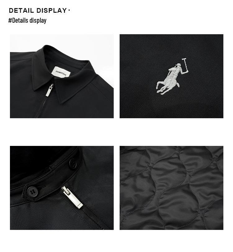 2025 Men's Old Money Style Cotton Lapel Harrington Jacket - New American Trendy Cleanfit Design