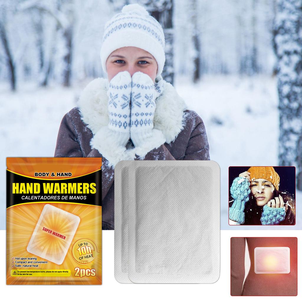 2pcs Long Lasting Warm Comfort with Easy To Use Heating Pad Body Hand Toe Warmers Enjoy Warmth At Home Outdoor Use