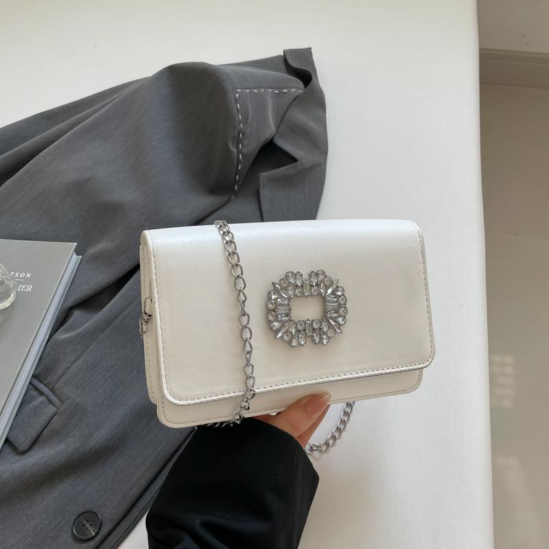 Fashion Small Square Bag Summer New Simple Fashion Women's Bag Shoulder Bag Bright Diamond Versatile Messenger Bag