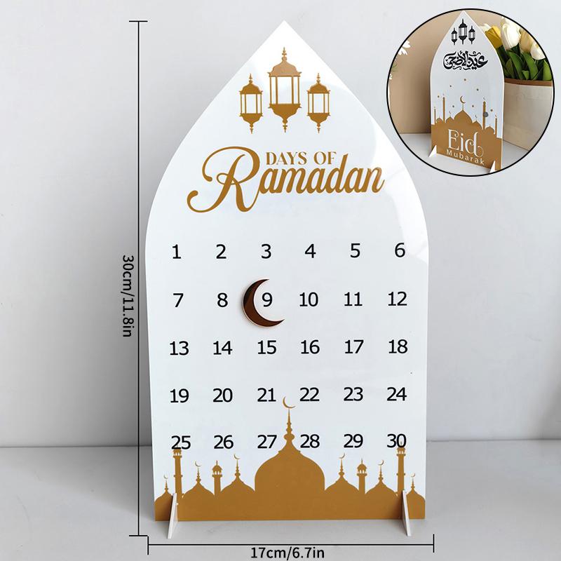 Ramadan Advent Calendar Party Decoration Eid Mubarak Muslim Eid Al Fitr Table Countdown Calendar Islamic Festival Gifts