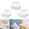 2 Layer Dish Drying Rack with Cup Holder for Kitchen Use