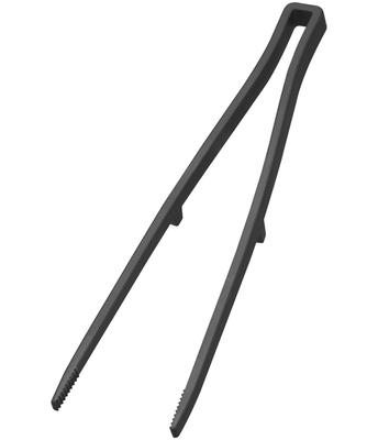 Yamazaki Silikon Kochzange, Schwarz, 6cm B x 2cm T x 28cm H, Turmform, Rutschfest, Hitzebeständig, 5196