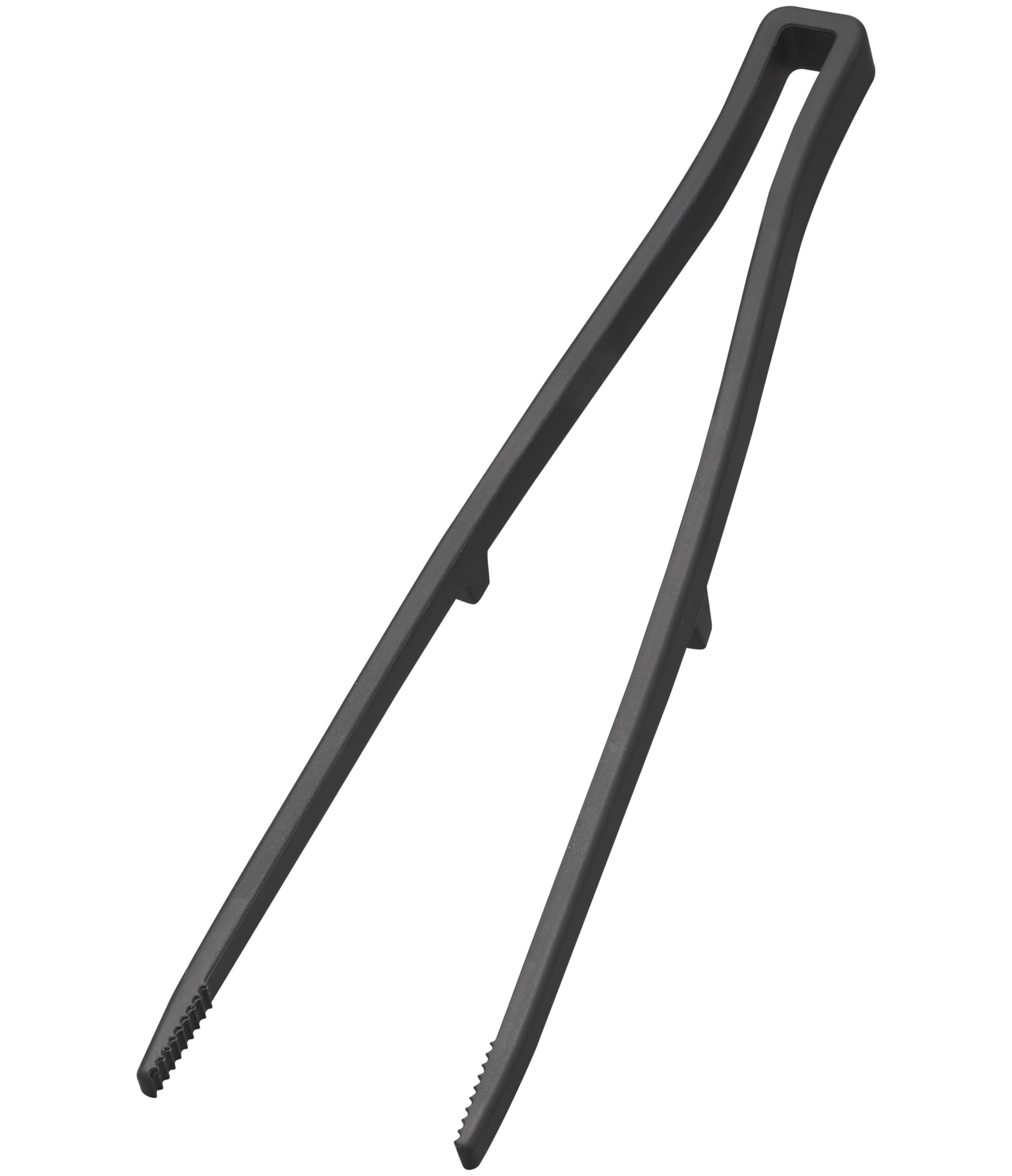 

Yamazaki Silicone Cooking 6cm W x 2cm D x 28cm Tower Heat 5196 Tongs, Black, H, Shape, Non-Slip, Resistant, чёрный