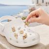 6 Stuks/Set Gouden Schoenschoentjes, Zomer IJsjes Charms, Schelp Zeester Schoenschoentjes voor Klompen Vrouwen Meisjes Strand Schoenen Decoratie