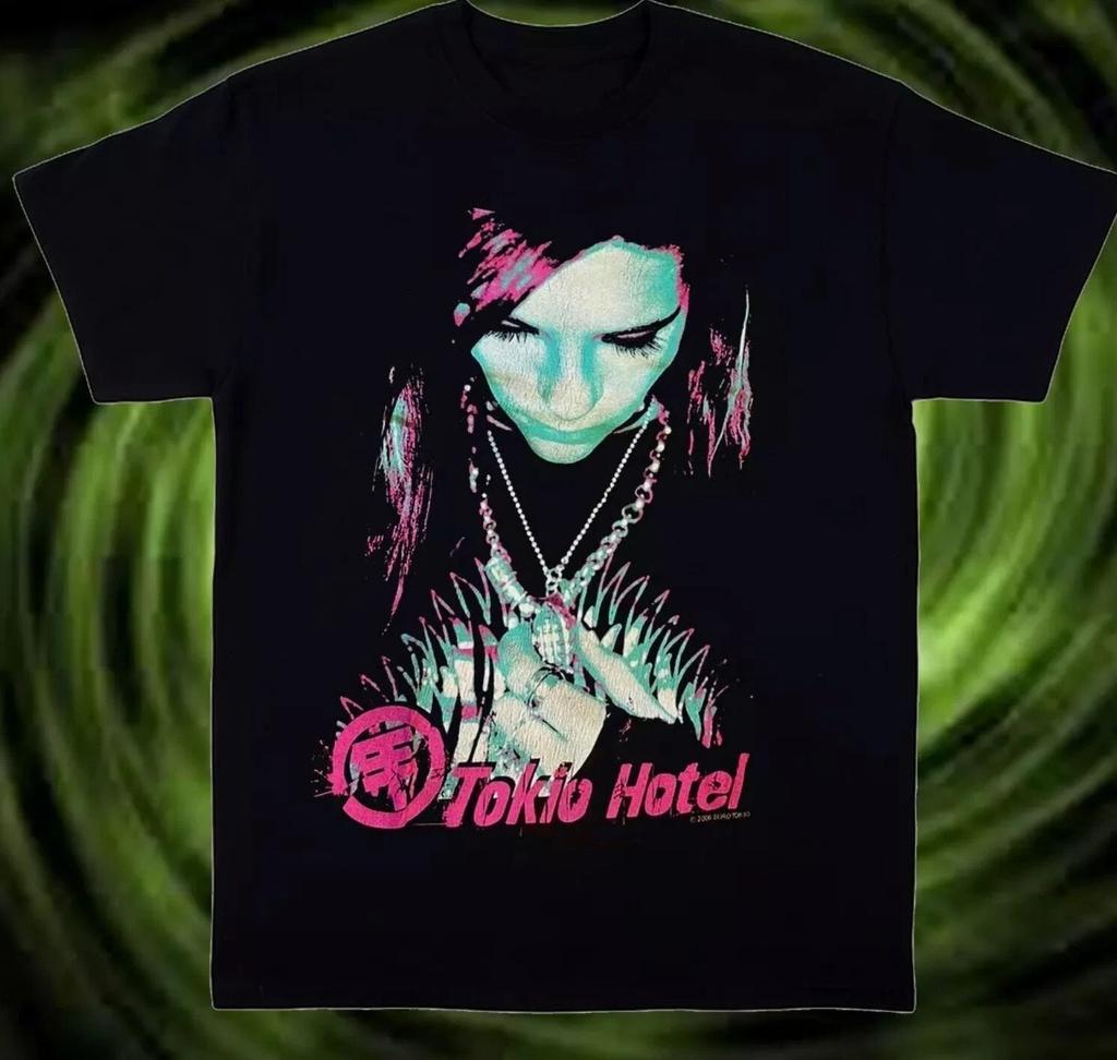 Maglietta in Cotone Band Tokio Hotel Nera Unisex Regalo per Fan S-5XL