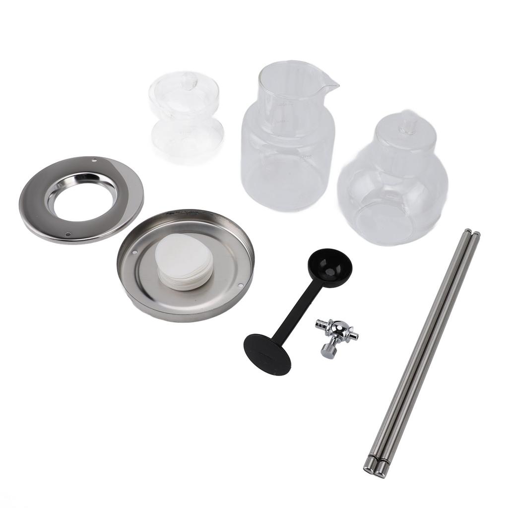 Ledový kávovar Cold Brew Dripper Nerezová ocel Sklo 5 až 8 šálků 600 ml Věž Cold Brew pro domácnost