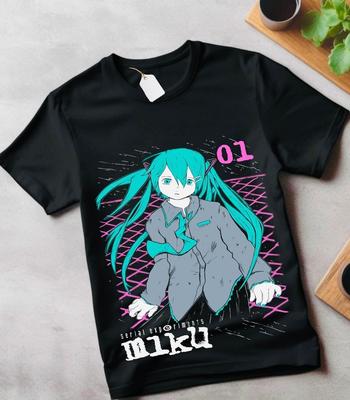 Serial Experiments Lain Koszulka lain miku Koszulka Anime Manga Prezent Koszulka Unisex