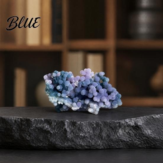 Smooth Polished Rocks Natural Grape Agate Crystal Cluster Mineral Gemstone Stone Rock Energy Generators for Aquarium Terrarium Decor Unique