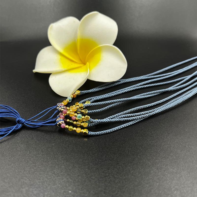 Hand-Woven Ethnic Style Necklace Cord for Jade Pendants - Unisex