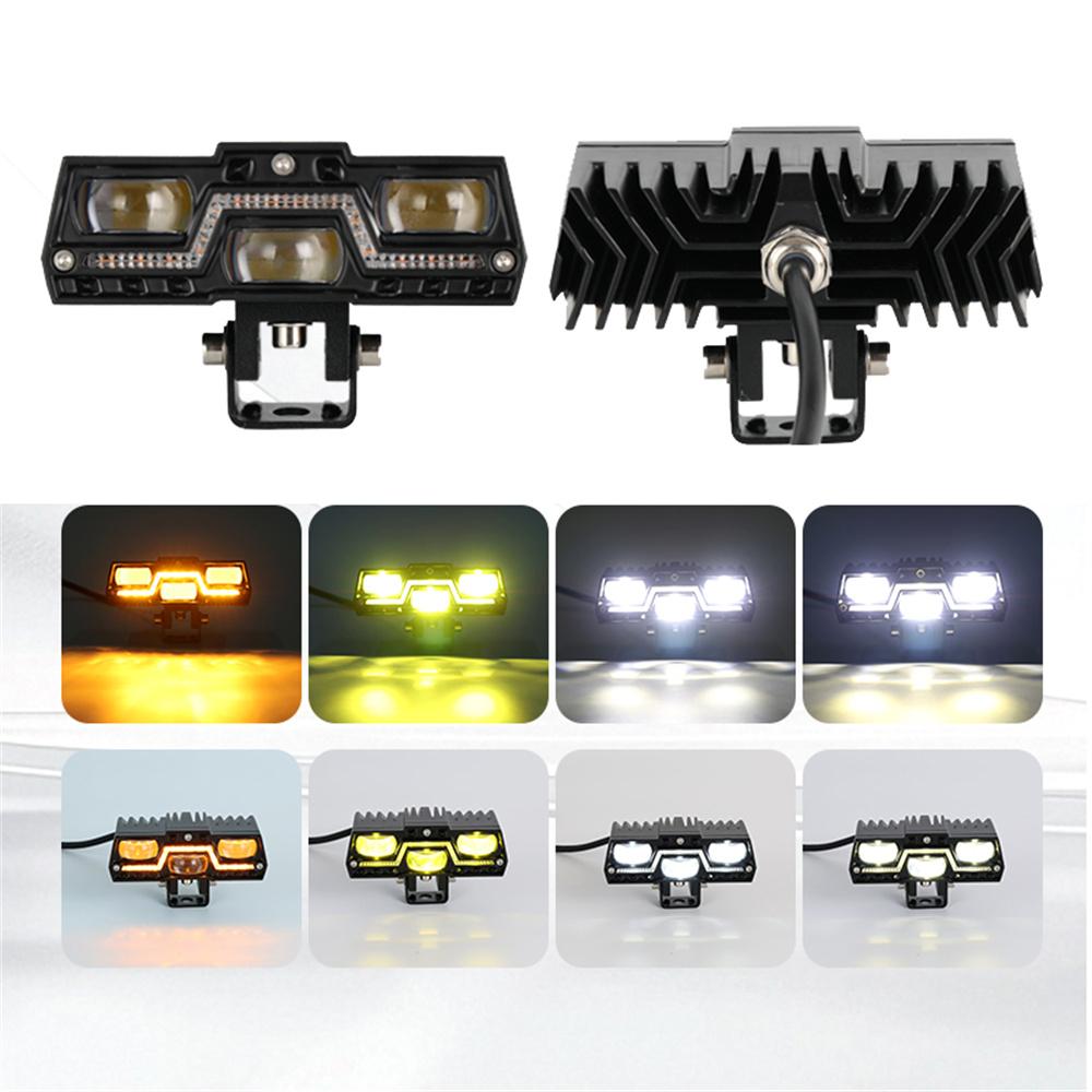 

45W LED Headlight Spotlight with DRL for Car/Motorcycle Yellow White LED Light IP67 Waterproof