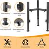 Wrought Iron Adjustable Dog Bowl Stand Metal Feeder Holder for Medium Large Dogs