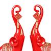 Statues Figurines Decorative Accent Sculpture with Trunk up for Home Desktop Decoration Resin Crafts