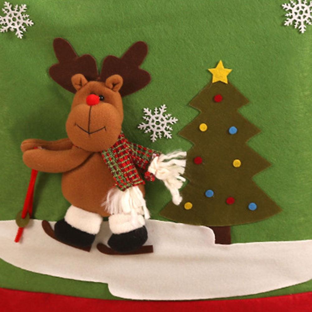 Christmas Kitchen Chair Decor Removable Decorative Chair Cover Festival Theme for Kitchen Table Home Decoration