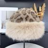Women's Faux Mink Fur Winter Fisherman Hat - Ethnic Style, Windproof, Warm, Ear Protection, Versatile Plush Mongolian Design