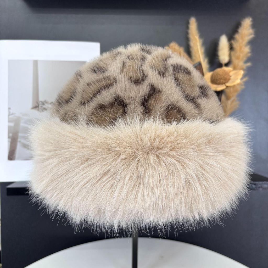 Women's Faux Mink Fur Winter Fisherman Hat - Ethnic Style, Windproof, Warm, Ear Protection, Versatile Plush Mongolian Design