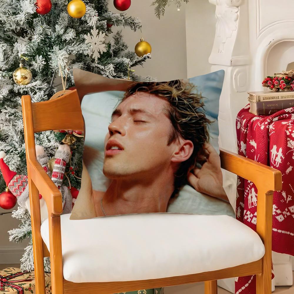 Singer TTroye SSivan Pillow Case Silky Short Plush with Invisible Zipper Dustproof Sofa Cushion Cover for Home Decor