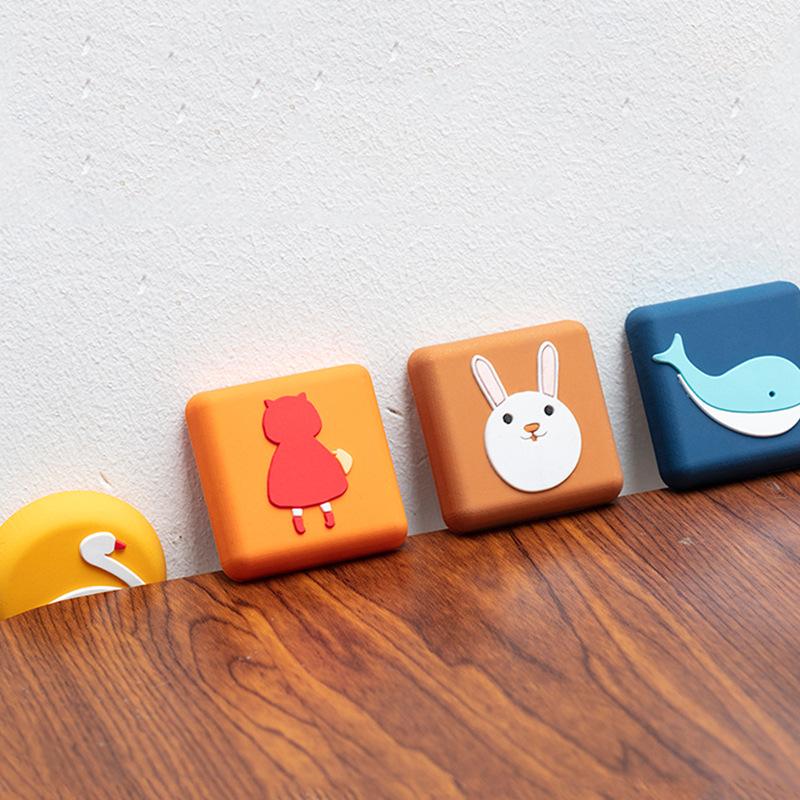 Cartoon Anti-Kollisionspad, Geräuschloser Verdickter Weichgummi Türsticker Anti-Kollisionspad, Anti-Kollisionspad, Wand Türgriff Anti-Kollisionspad