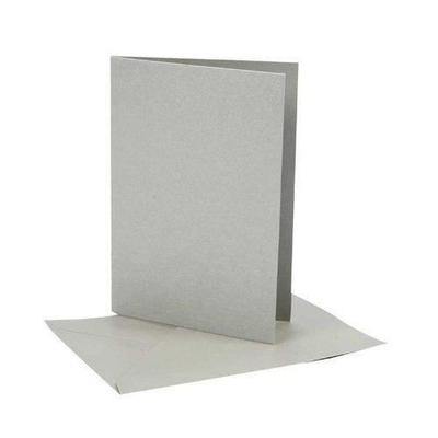 Cards and Envelopes - Creativ Company - 23821 - Silver - 10.5x15 Cm - 10 Sets