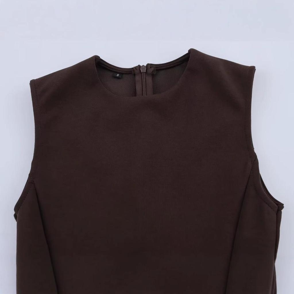 Spring 2025 Women's European & American Style Double-Sided Vest Top with Long Pants