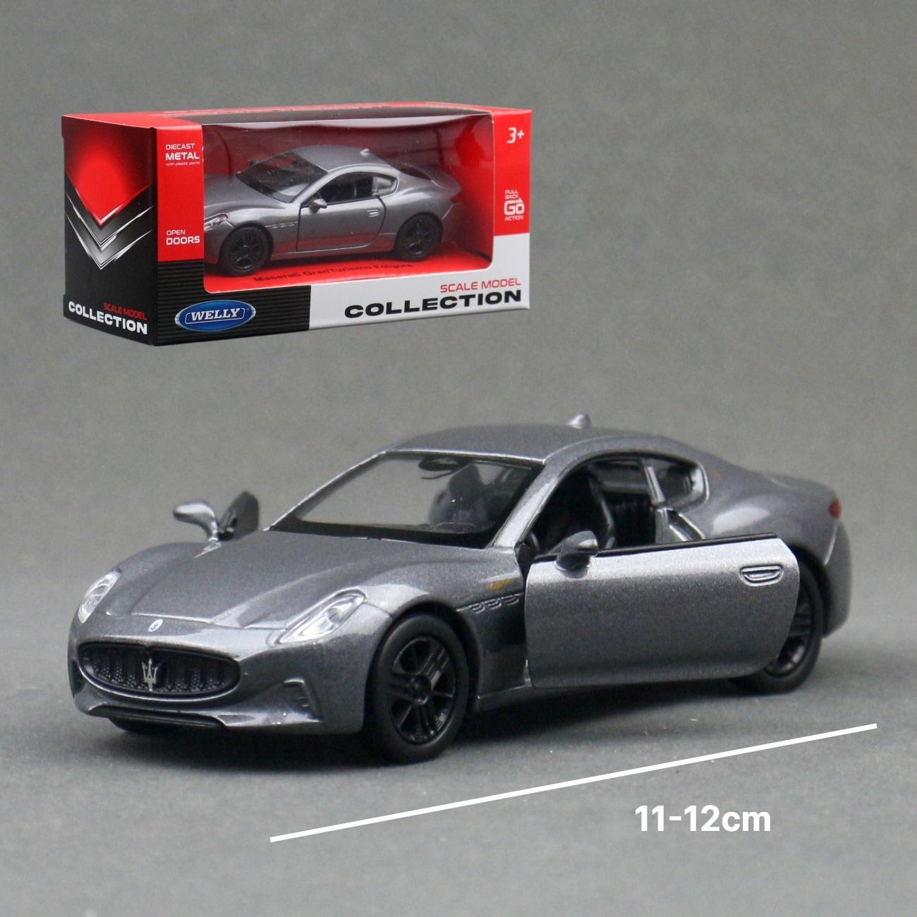 

1/36 Maserati Granturismo Folgore Toy Car Model Welly Diecast Vehicle Pull Back Classical Collection Gift For Children Boys серый