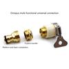 1/2 & 3/4 Inch 2-in-1 Universal Female Faucet Adapter Brass Tap To Hose Quick Connector for Garden Kitchen Tap