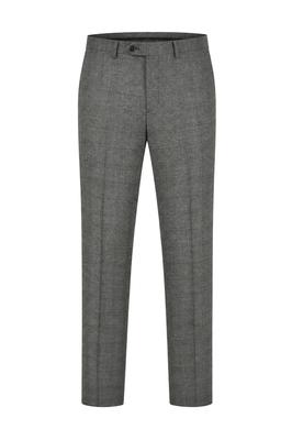 RENOMAHOMME Wool Blend Easy Fit Soft Check Tailored Pants Grey Rmkpsp24A