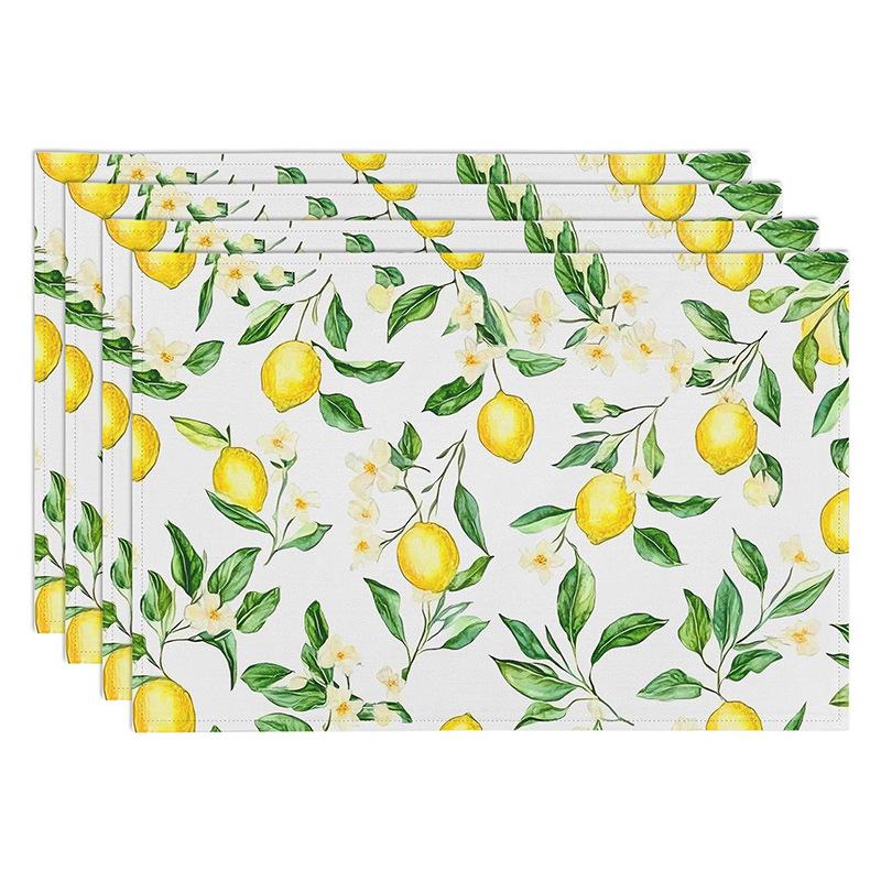 Linen Meal Mat for Spring and Summer, Sunflower Flowers Kitchen Decoration, Dining Table Insulation and Anti Fouling Mat