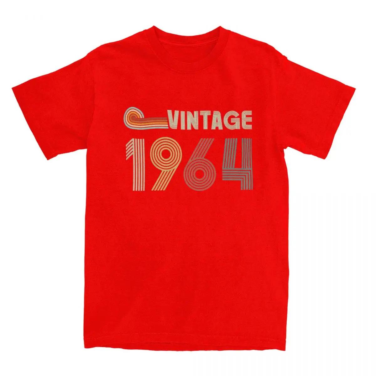 

Men Women Vintage 1964 Birthday 60 Years Old T Shirt Accessories People 60th Cotton Tops T-shirt Leisure Tee Shirt Printed XXXXXL красный