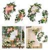 Wedding Arch Flowers Fake Rose Home Decor Garland Decorative Silk Flowers for Wedding Arch for Arbor Party Farmhouse Door Wall
