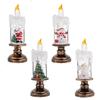 Christmas Decorations Wind Lamp Candle Candlestick Snow Snowflake Music Box Creative Xmas Gift Scene Arrangement
