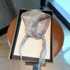 Trendy Versatile And Comfortable Neck Protection Scarf, Outer Decorative Fine Grid Triangular Scarf, Take A Photo Of The High-End Silk Scarf Scarf.