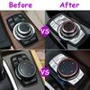 Silver F20 F22 F30 F34 F36 F10 CIC IDrive Multimedia Control Button Cover Keys Cap For BMW 1 2 3 4 5 6 7 X3 X4 X5 X6 F02 F06 F25