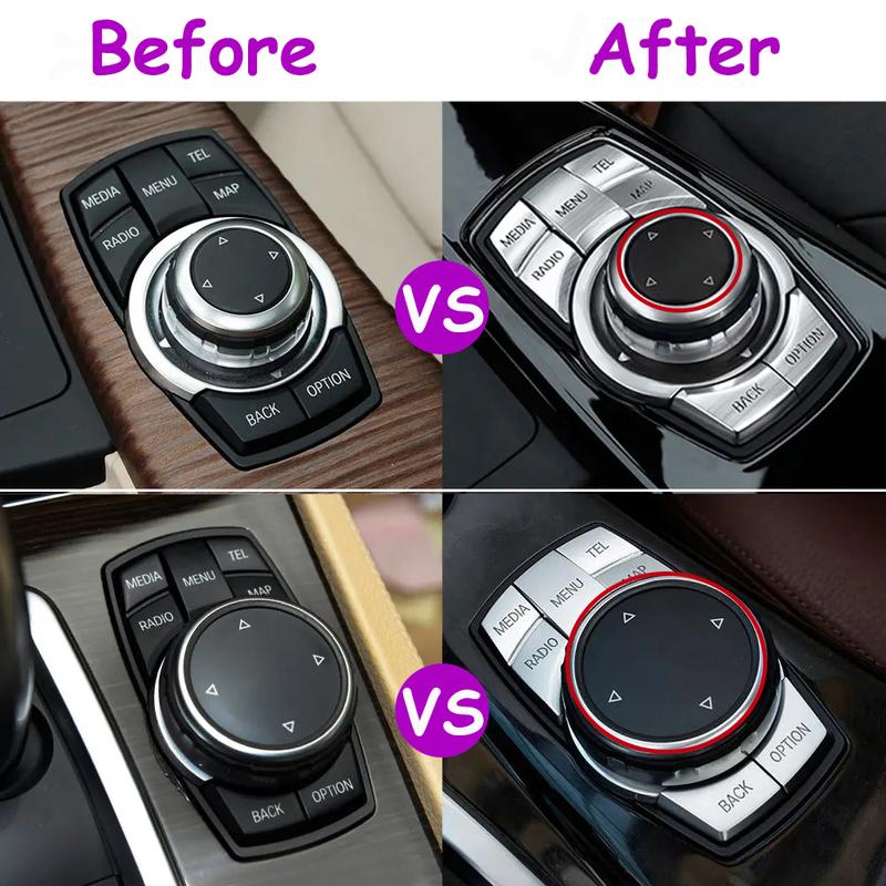Silver F20 F22 F30 F34 F36 F10 CIC IDrive Multimedia Control Button Cover Keys Cap For BMW 1 2 3 4 5 6 7 X3 X4 X5 X6 F02 F06 F25