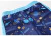 Boys' Quick-Dry Cartoon One-Piece Swimsuit with Long Sleeves and Sun Protection