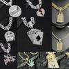 European-American Exaggerated Hip Hop Rhinestone Pendant Jewelry for Men & Women