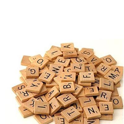 Kinder DIY Holz Alphabet Handwerk pädagogische Scrabble Buchstaben Handwerk Puzzles Spielzeug für Kinder