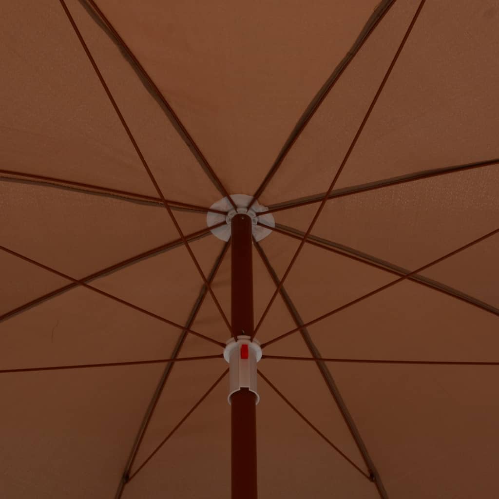 Sun Umbrella with Steel Pole 300 cm Taupe