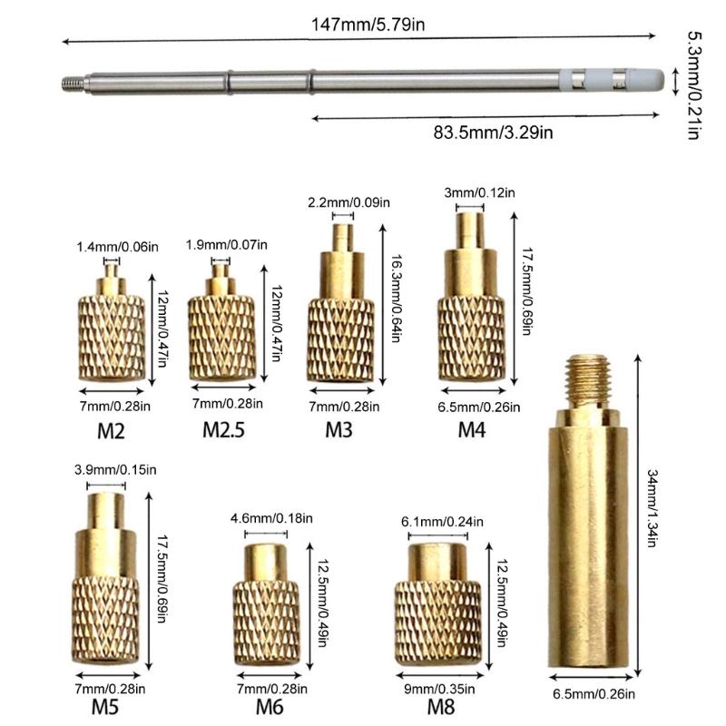 Easy To Use Soldering Head Iron Tip For Efficient Heat Insert Nut Embedding In 3D Printed Models Optimally Nut Melting