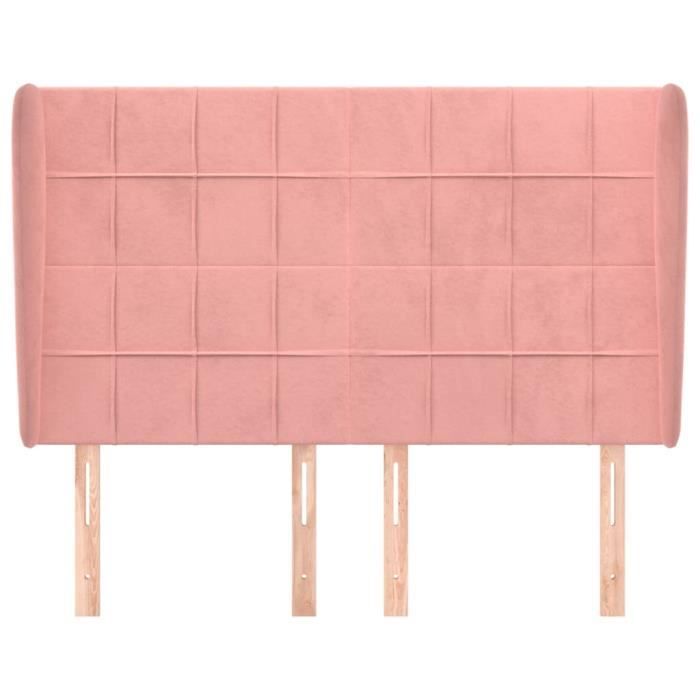 VidaXL Headboard with Ears Pink 147x23x118-128 Cm Velvet3118009