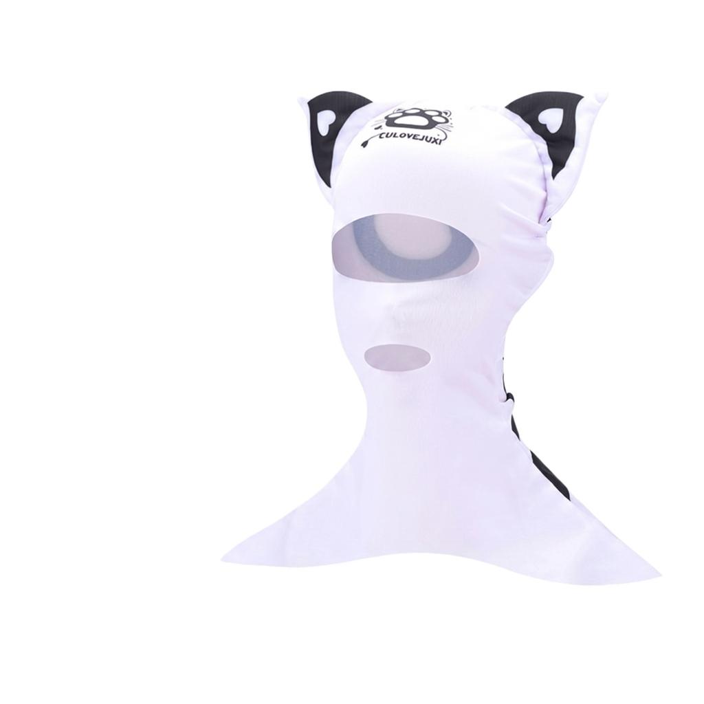 Sun Protections Full Face Head Neck Cover Swiming Diving Facekini Elastic Caps For Water Sport Facekini Elastic Swim Caps Sun Protections Full